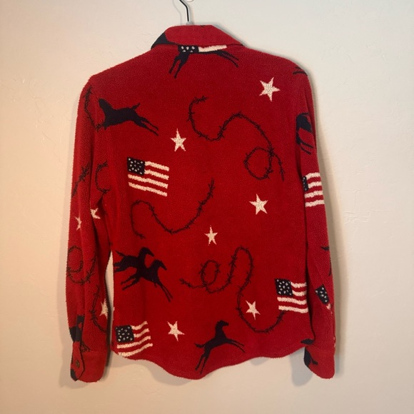 Vintage Circle T Roughrider Western Shacket Shirt Button Down Horse Cowgirl - Picture 8 of 13